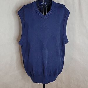 BLASSPORT Navy Blue Men's Cotton‎ Sweater Vest Medium